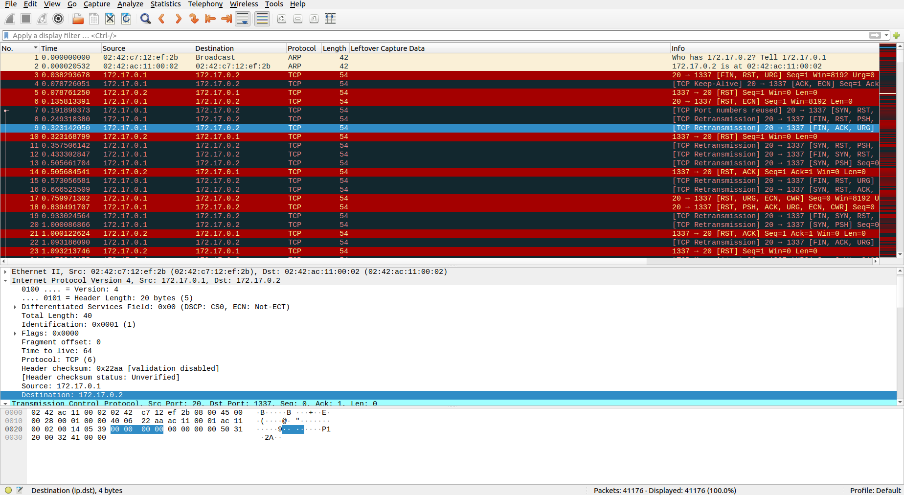 Capture wireshark 404ctf